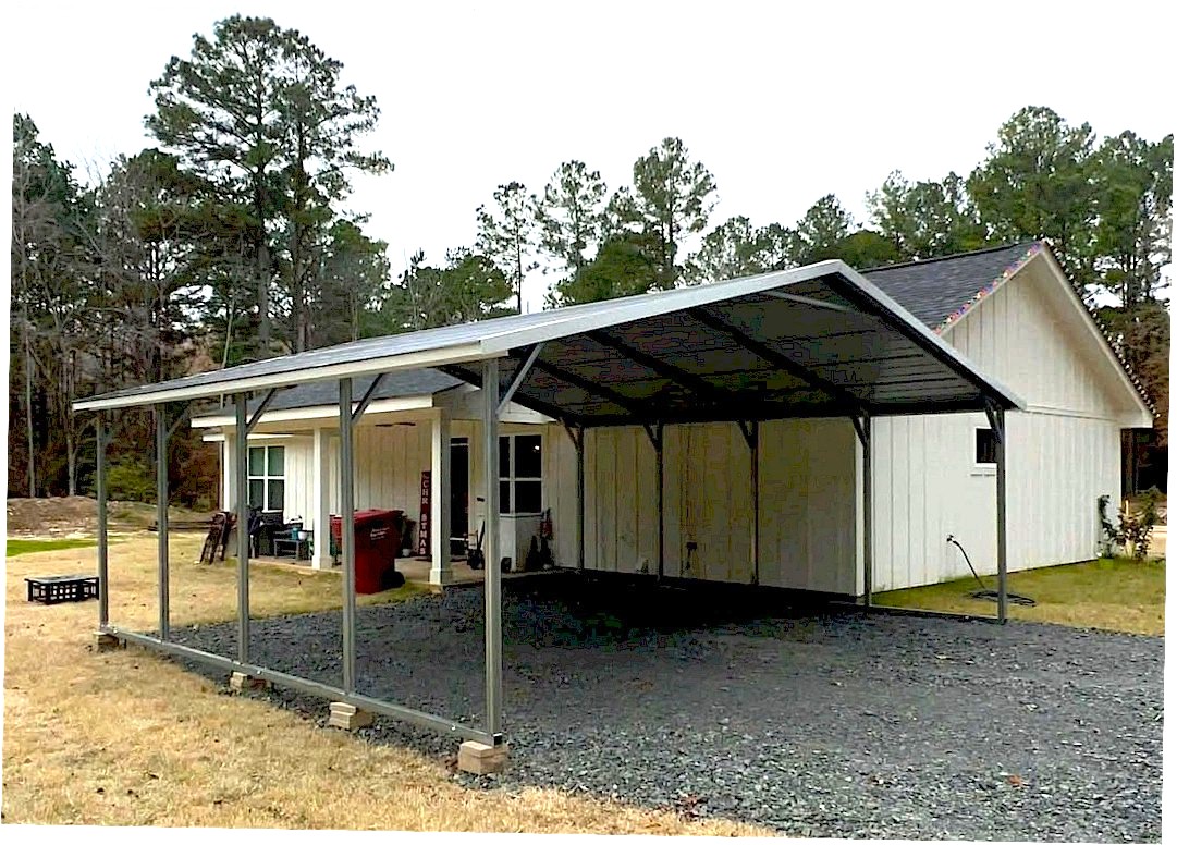 Carport 25x20x8 A-Frame Horizontal (Boxed Eave)